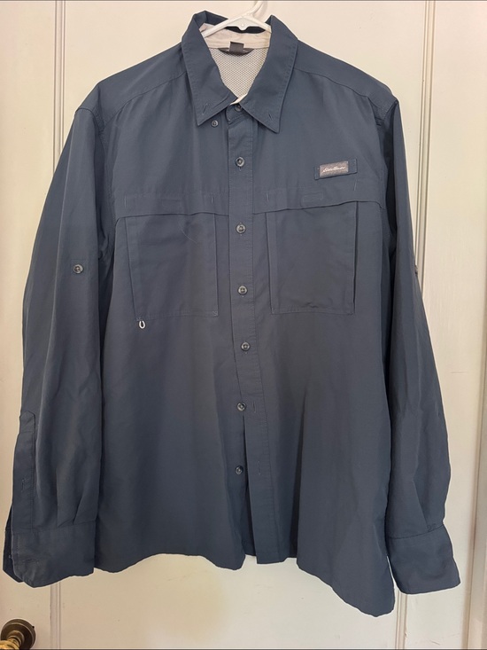 Eddie Bauer Other - Eddie Bauer Men's Long Sleeve Button-Down Shirt in Slate Blue